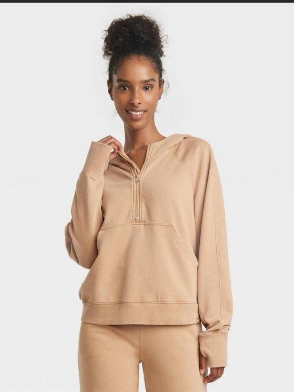 JoyLab Sandstone Half-Zip Hoodie